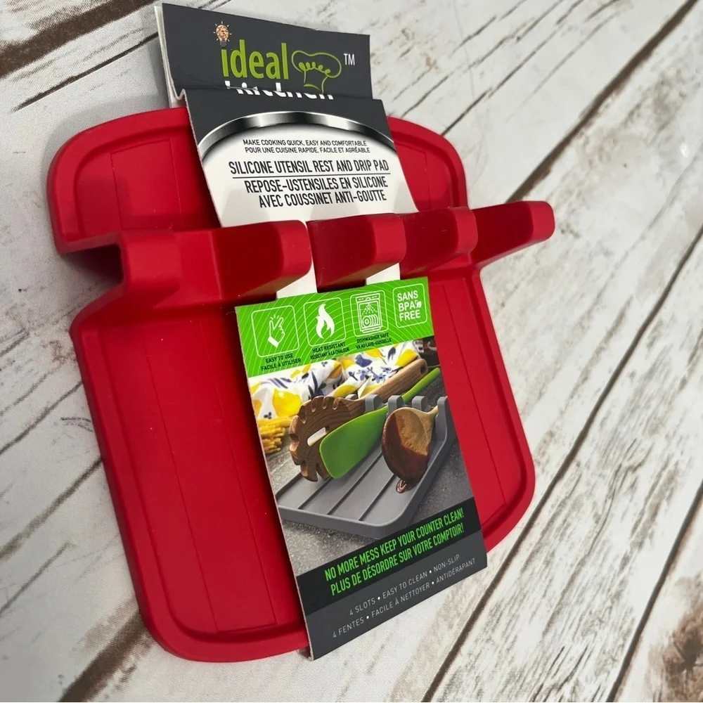 Ideal Kitchen Silicone Utensil Rest Drip Pad Spoon Rest new‎